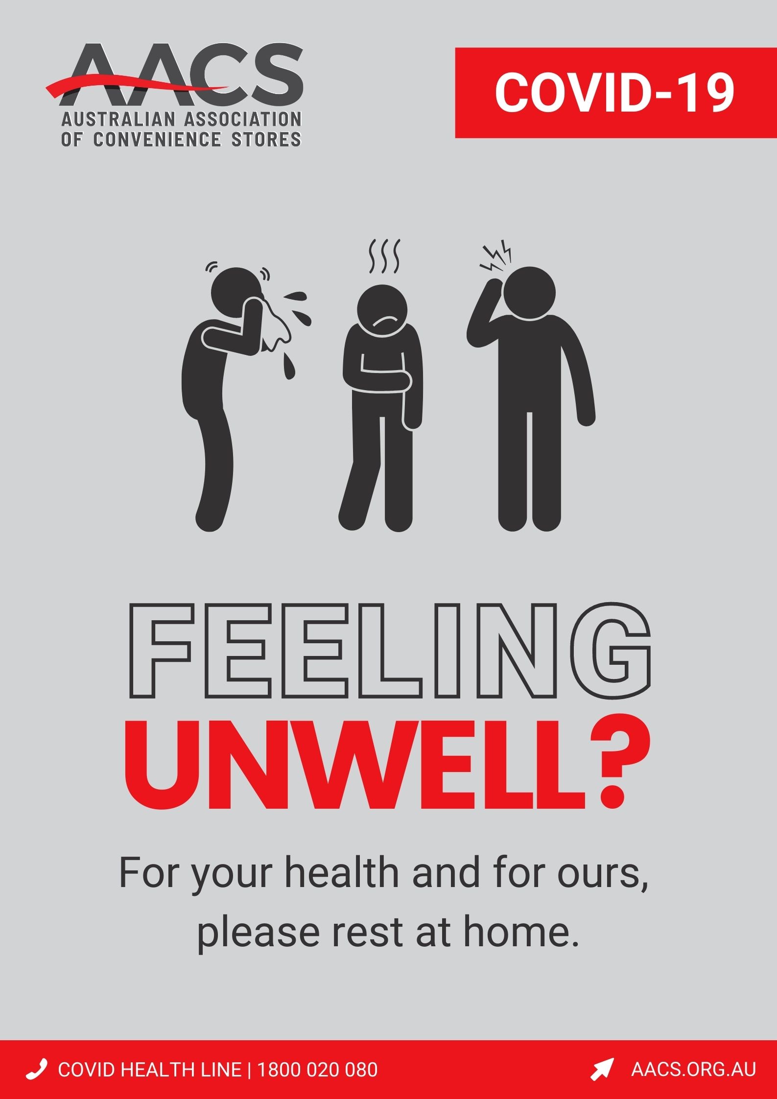 AACS_COVID-19 posters_Feeling Unwell_Stay Home